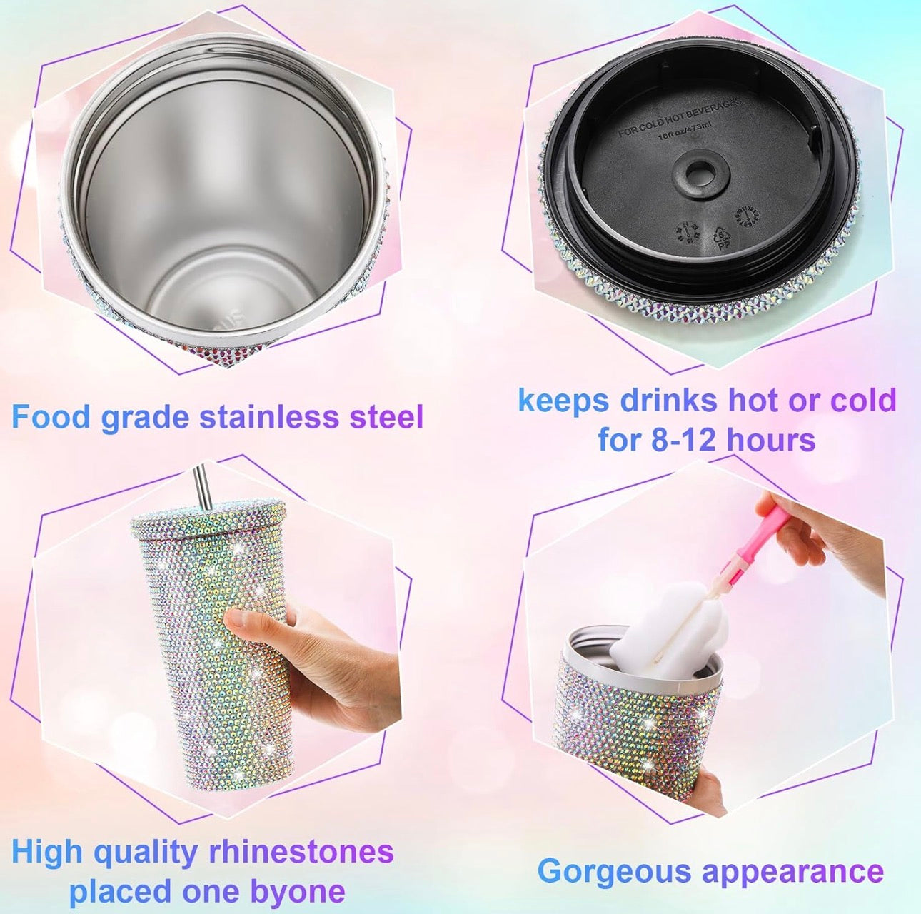 The LuxeStraw Crystal Cup